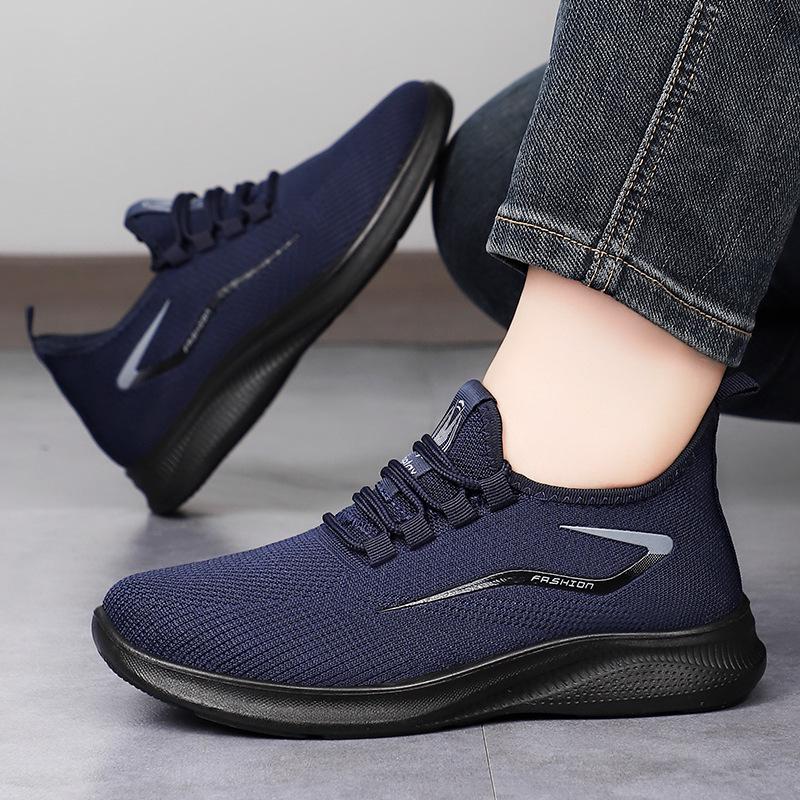 Herren Atmungsaktive Flyknit Mesh Freizeit Sportschuhe - Übergröße, Vielseitig, Weiche Sohle