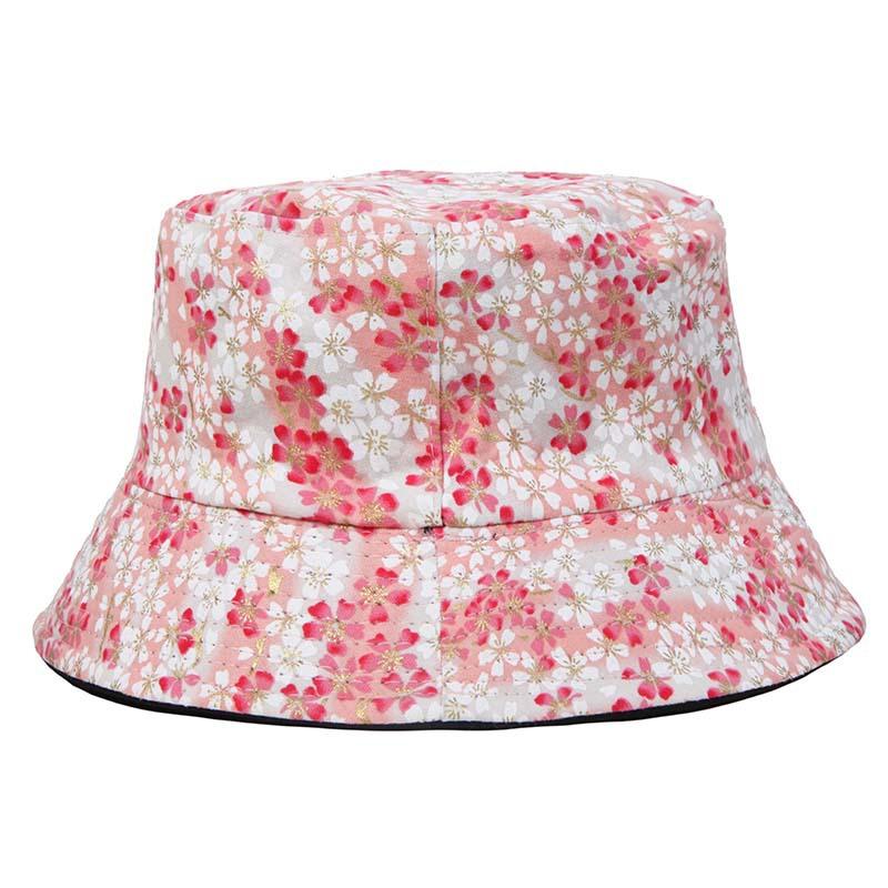 Women's Summer Shade Breathable Two-sided Bucket Hat Foldable Sunscreen Sun Hat Outdoor Sports Casual Fashion Floral Print Beach Sun Cap