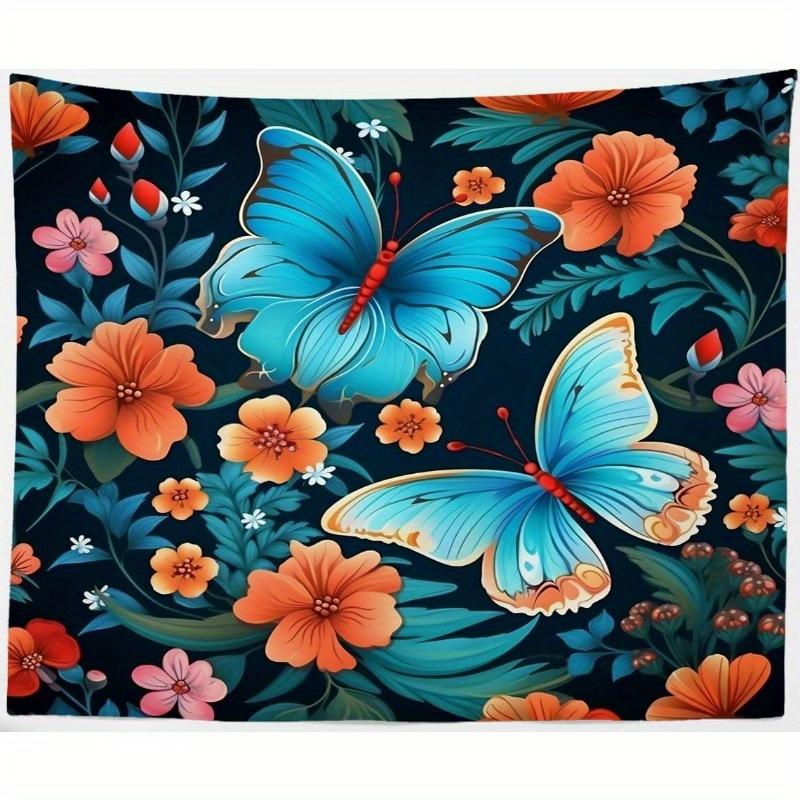

Заколдованный Сад Яркая Бабочка Гобелен Идеально для Уютного Уникального Красочного Волшебного Домашнего Декора с Художественным Шармом 74x94cm(29x37in)