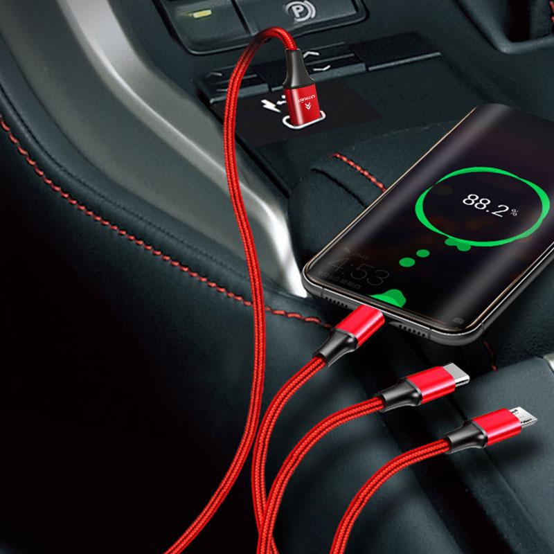 ASX2 3A Car Inside USB C Cable Super Fast Charging Micro Type C For Citroen C3 C5 C5X C4 X e-C3 C-Elysee Berlingo C1 C-Crosser C6 C2