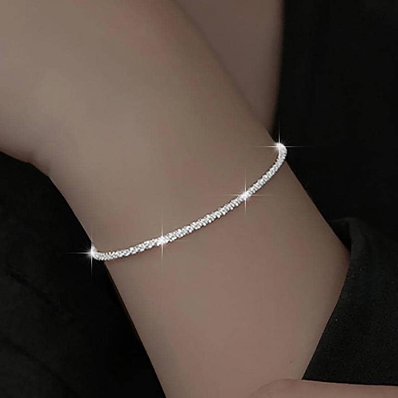 GRA Sparkling 925 Sterling Silver Plated 18k Gold Bracelet for Women Engagement Wedding Basic Party Fashion Fine Jewelry Gift