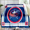 Blue Jackets Blanket Flannel Throw for Sofa, Travel, Camping, Livingroom, Office, Chair and Bed Soft and Warm Holiday Birthday Gifts