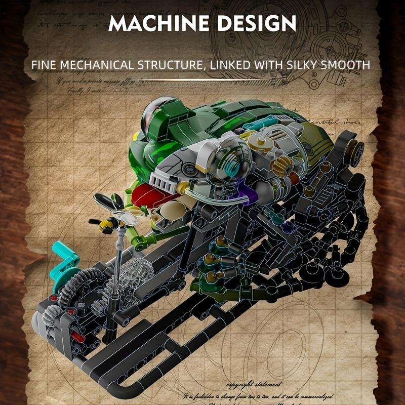 Amphibious model mechanical frog, animal building blocks, plug-in toys suitable for adult assembly (non-electric version)