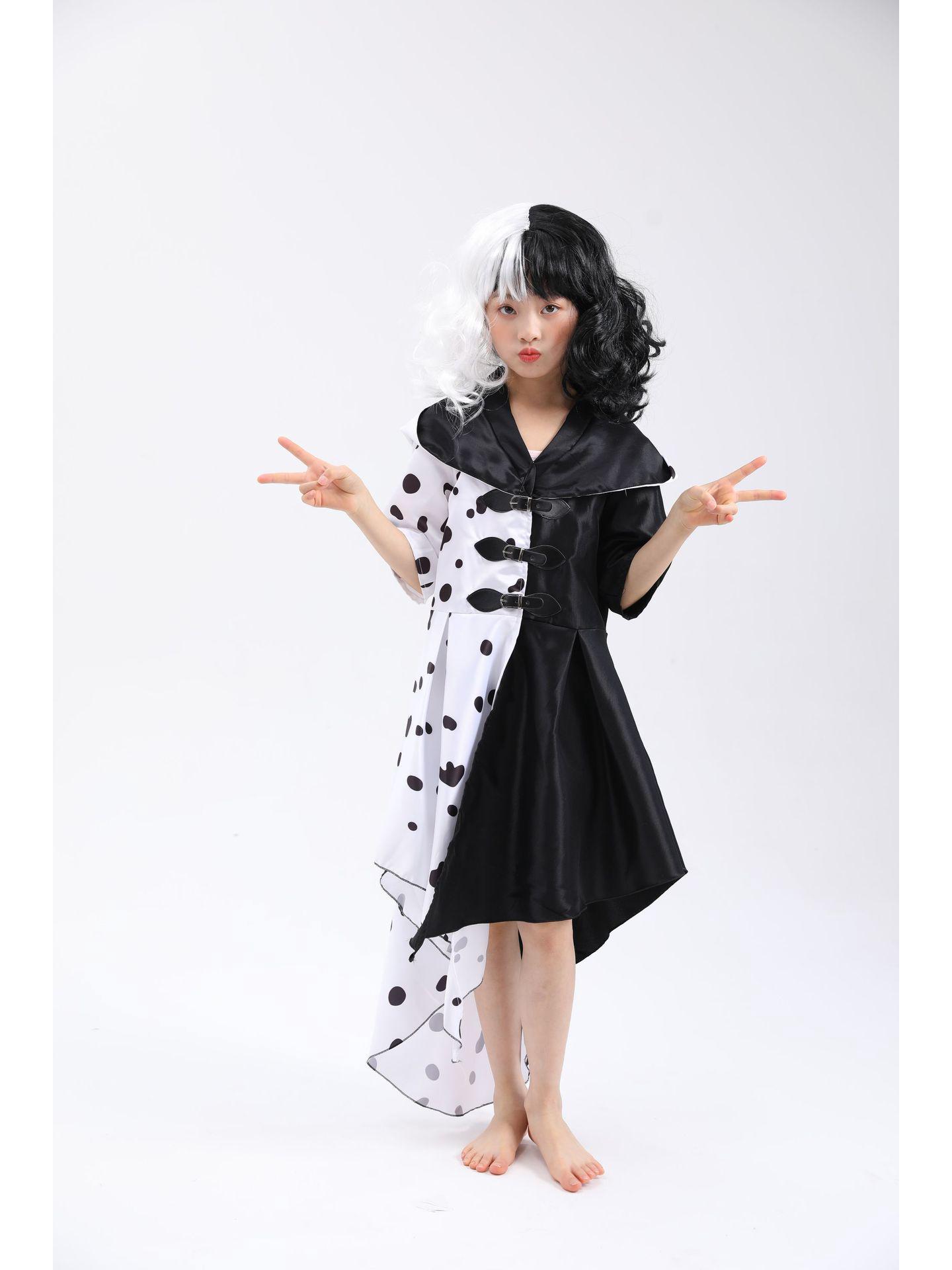 

101 Далматинець Круелла де Віль Чорно-біла плямиста сукня Костюм для сценічного виступу M