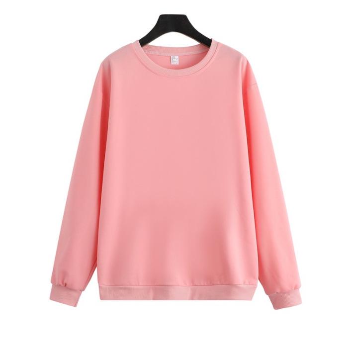 European & American Solid Color Round Neck Velvet Pullover Loose Sweatshirt - Long Sleeve 2023 Autumn/Winter Jacket