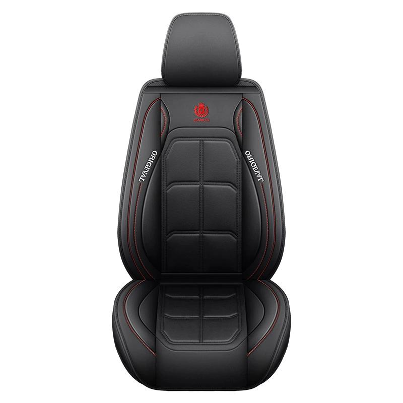 Nuova Coprisedile Auto Universale in Ecopelle PU Premium, Tappetino Protettivo per Tutte le Stagioni con Morbido Cuscino, Pacchetto Completo Coprisedile