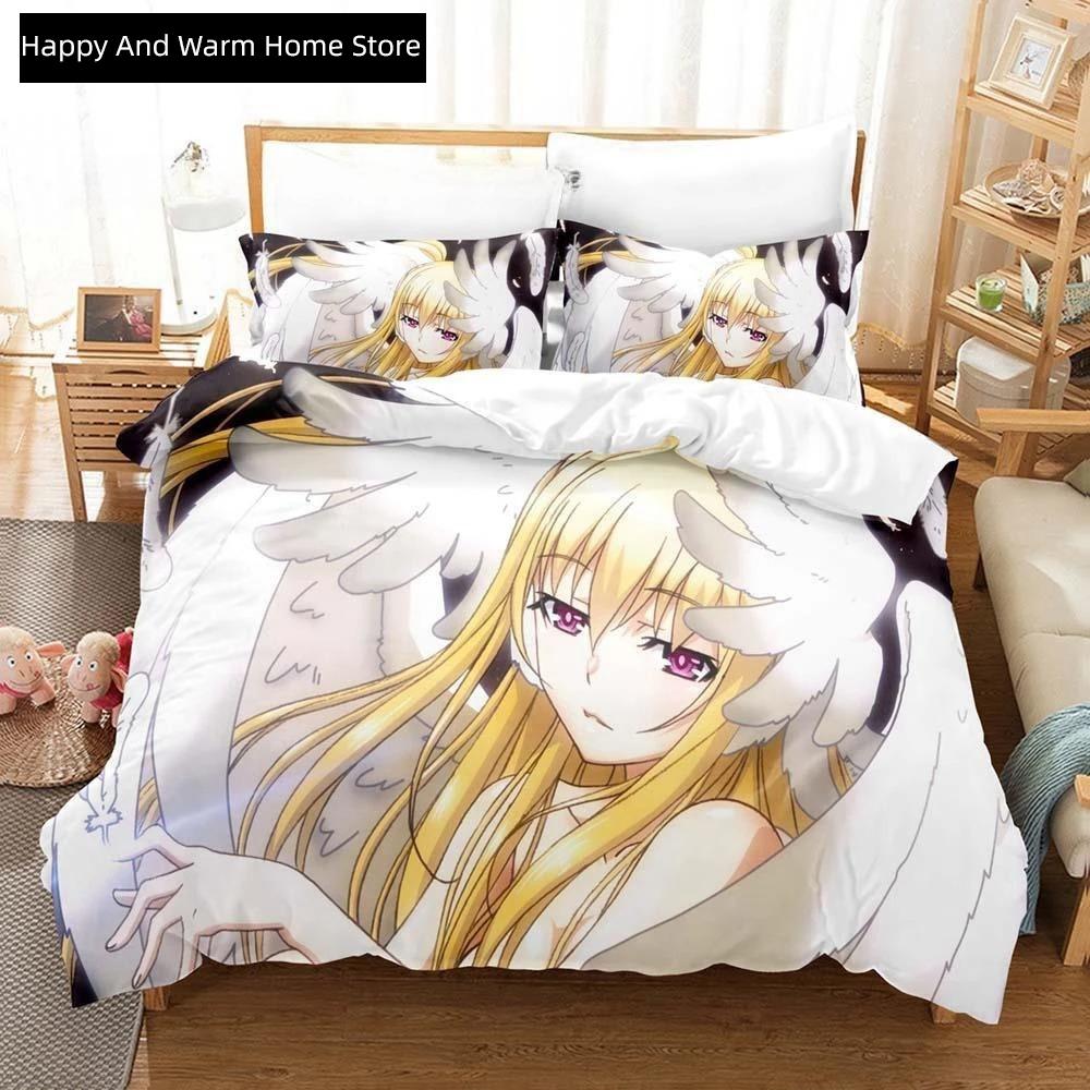 3D Anime Kawai Young Girls Date A Live IV Beding Set Single Twin Ful Quen King-Sized Dimensionsd Dimensions Bed Linen Set Adult People Young Boys