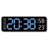 5503 Multi-Function Electronic Alarm Clock - Large Font, Rectangular Design, Wall-Mountable or Stand-Alone