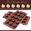 CCmax Silicone Chocolate Mold Rose 15 Cavities Non-Stick Flexible Durable Baking Mold