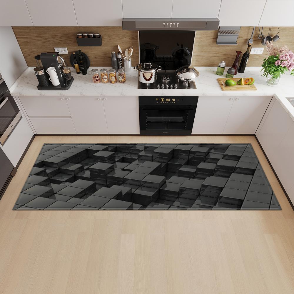 Modern Kitchen Mat Entrance Door Mat Bedroom Living Room Carpet Home Corridor Bathroom Non-slip Floor
