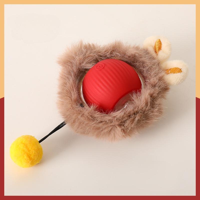 Smart Cat Toys Automatic Rolling Ball Fake Tail Rechargeable Electric Pet Interactive Toy Dog Cat Training Imitate Mouse Tail