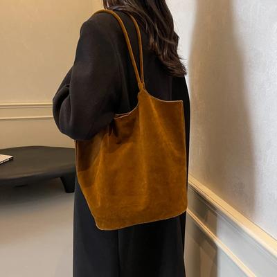 Bolsa de alta capacidad para madre e hijo  acabado mate  estilo retro  paquetes versátiles  sensación avanzada  tiempo libre  otoño