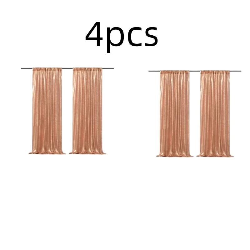 Gold/Silvery Sequin Backdrop Curtains, 2 Panels - 2FTx8FT Sequin Curtains for Party Wedding Sequence Backdrop Stage Decorations