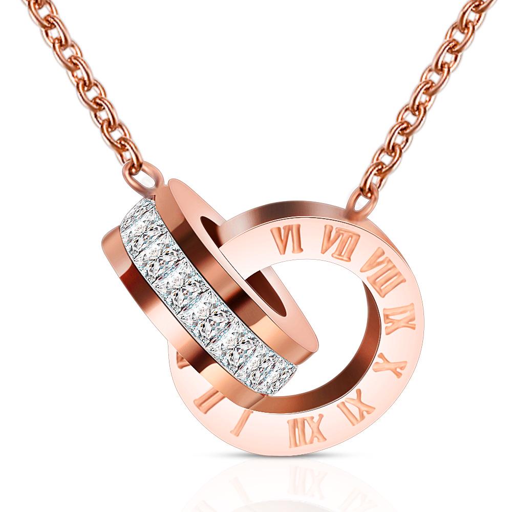 Women Jewelry Stainless Steel Claw Heart Roman Number Necklace For Birthday Day Gifts,Party Gifts
