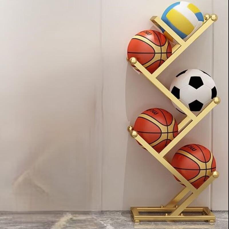 5-Tier Gold Basketball Storage Rack
