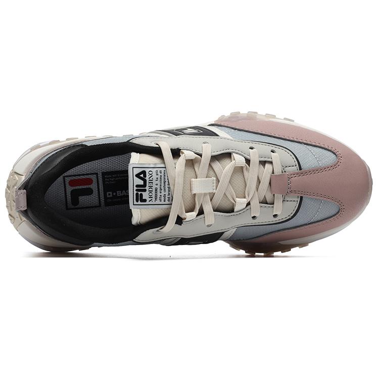 FILA Brick Textile, Leather Low top Casual Shoes Women's Gray Pink F12W231125FAF