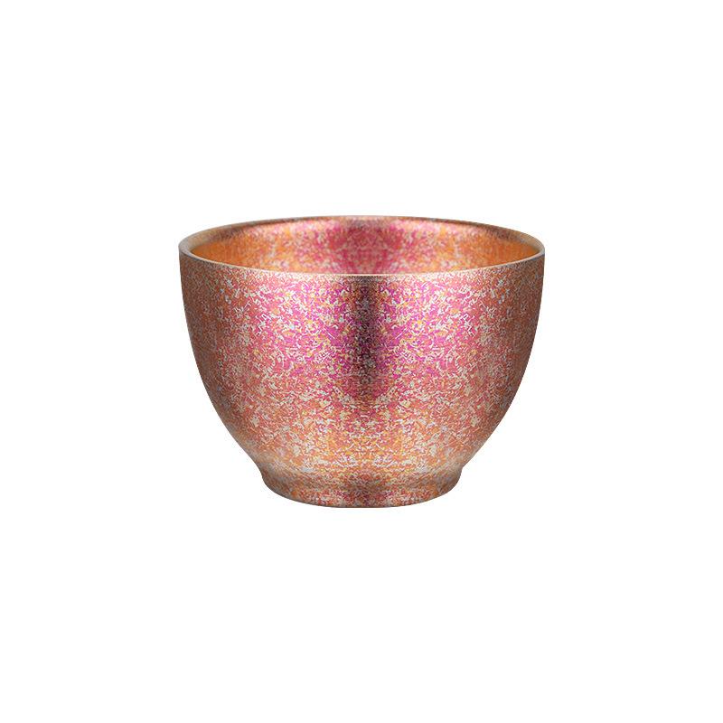 Japanese pure titanium double-layer small teacup Kung Fu tea brewing single cup travel outdoor household itanium tea set 40ML