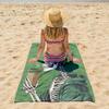 "Skull with Coffee" Oversized Beach Towel – Modern Art Design, Plush & Lightweight, Perfect for Beach & Outdoor Use