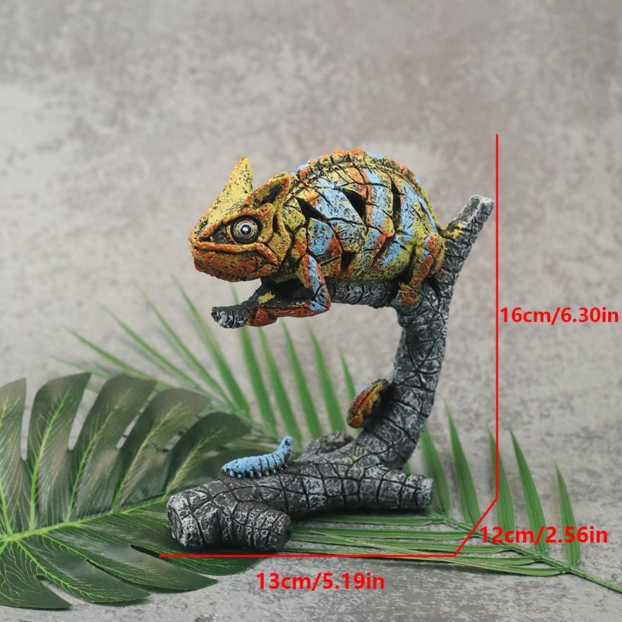 Lion Animal Statue AnimaI ScuIpture Shark Snake Lizard Owl Statue Resin Craft Decoration Taxidermy Home Decoration Accessories