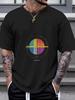 1pc Colorful Test Pattern Graphic T-shirt