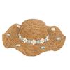 New Lafite straw hat hand-woven flower hat women's summer vacation seaside big eaves sun protection beach hat