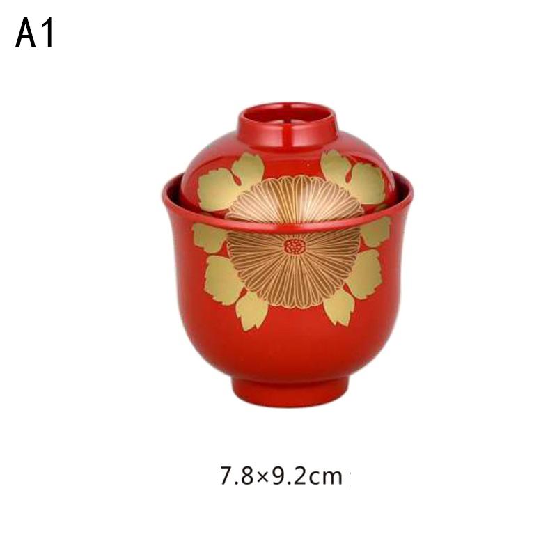 Japanese Style Miso Bowl Cuisine Soup Bowl With Lid Plastic Food Container Rice Udon Noodles Cereal Bowl Restaurant Ramen Bowl