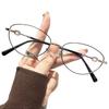Vintage Anti-Blue Light Glasses Women's Oval Metal Frame Brand Designer Fashion Y2K Woman Metal Optical Frames Computer Glasses