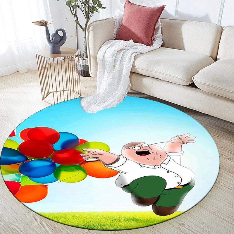 Peter Griffin Pattern Round rug,Carpet Rug for Living Room Bedroom Playroom ,Non-slip Floor Mat,Holiday Gifts and Birthday Gifts.