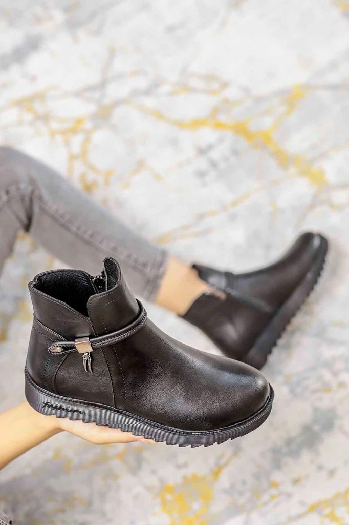 Women Modern Stylish Fashion Dm Zipper Boots Suede