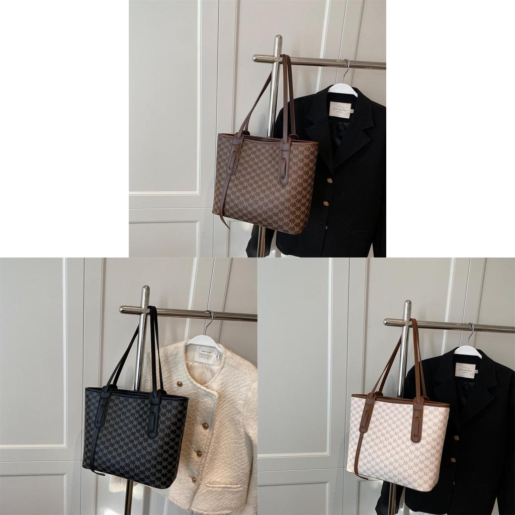 Retro Pu Tote Bag For Women With Large Capacity And Zipper Closure Perfect For Daily Use