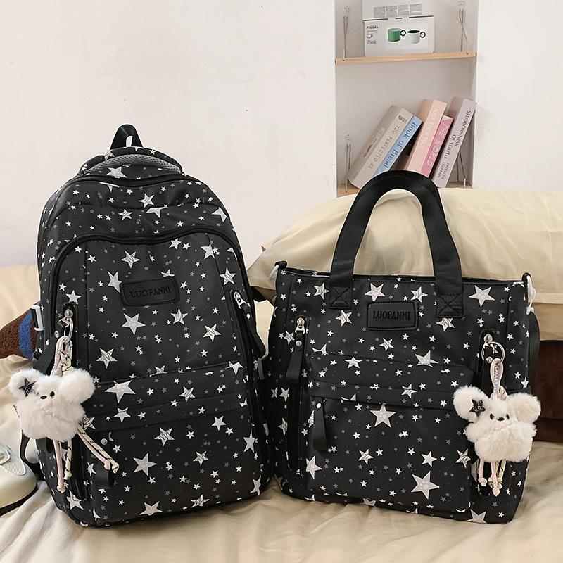 Japanese schoolbag ins niche new high-value fresh and sweet star backpack for junior high school students