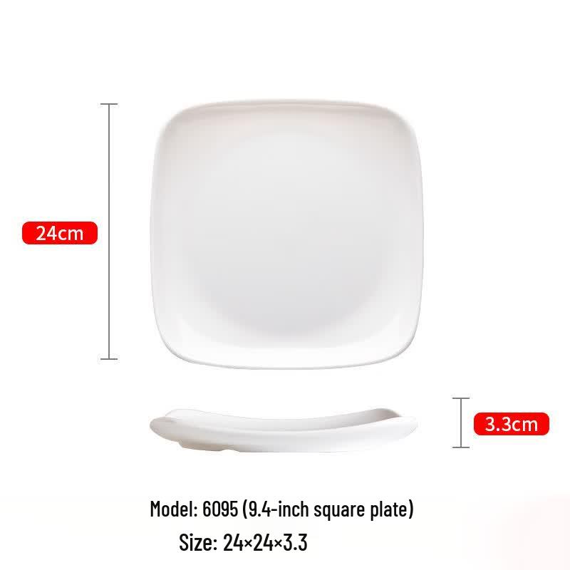Commercial Melamine Square Dinner Plates