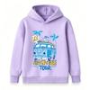 Kids Boys Girls 100% Cotton Crew Neck Short Sleeve T-Shirt, Casual Adventure Tour Surf Van Dog Palm Tree Print Summer Soft Breathable Tee for Daily Ou