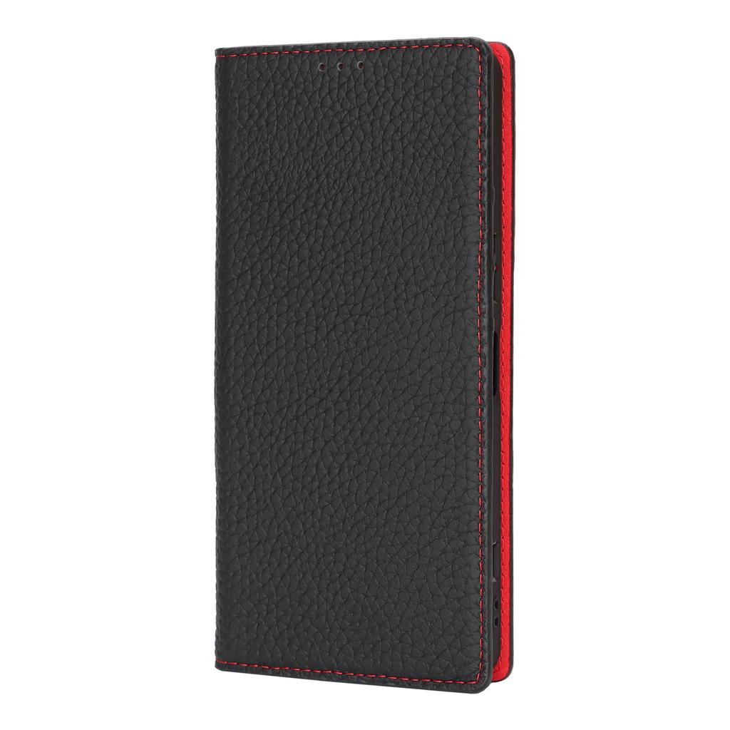For Sony Xperia 1 VII Wallet Case Genuine Cow Leather Phone Cover Litchi Texture
