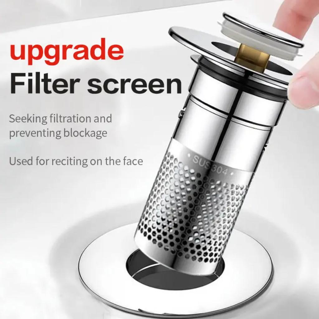 Multifunctional Cover Rebound Core Sink Drainage Floor Drain Filter, Pin Collector for Shower