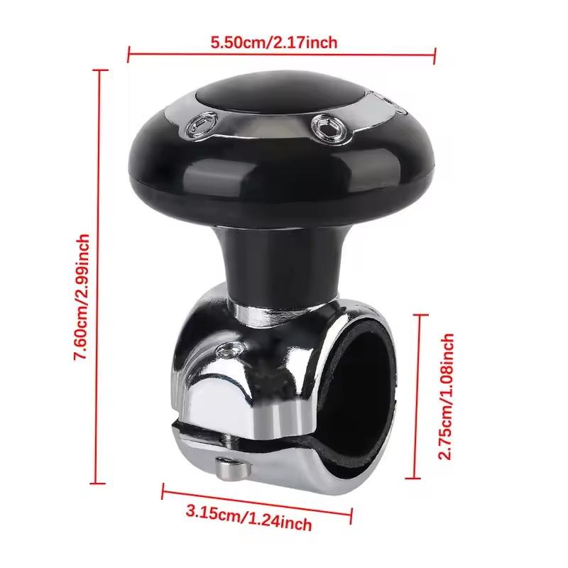 

Car Steering Wheel Spinner Knob - Universal Power Handle for Easy Turning & Driving Comfort чёрный