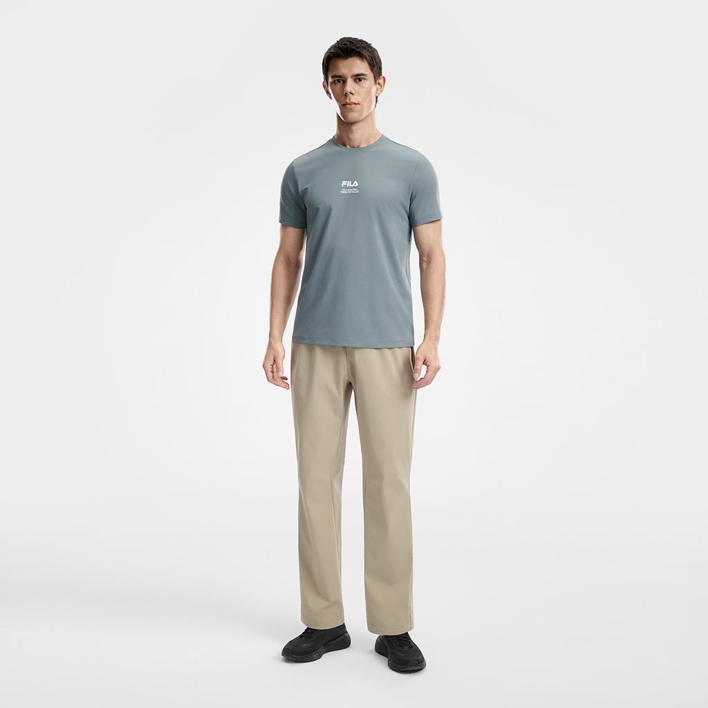 FILA Fitness Fashion Simple Classic Sports Training Versatile Breathable Quick-Dry Short Sleeve T-Shirt Men tops A11M621110FZA