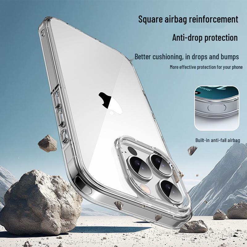 iPhone 16 Pro/Max Transparent Anti-Drop Protective Case with New 2.0 Thickness