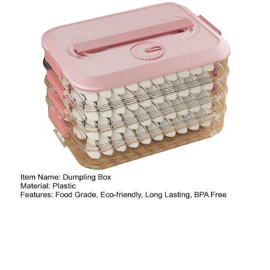 Cutie de găluște Recipient de depozitare cu mâner, de calitate alimentară, fără BPA, antiaderent, stivuibil, pentru gustări, cu capac.