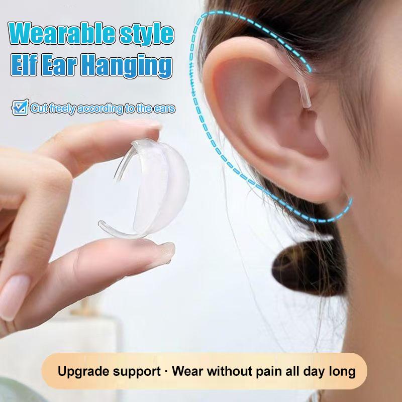 1/2 Pairs/Box Invisible Elf Ear Clips Painless Wearable Ear Support Transparent Ear Fixing Clamps Fantasy Costume Accessories