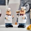 Smiling Chef Figurine Cartoon Character Sculpture And Aesthetic Statue Folk Art Ornaments Desk Accessories Living Room Home Decoration
