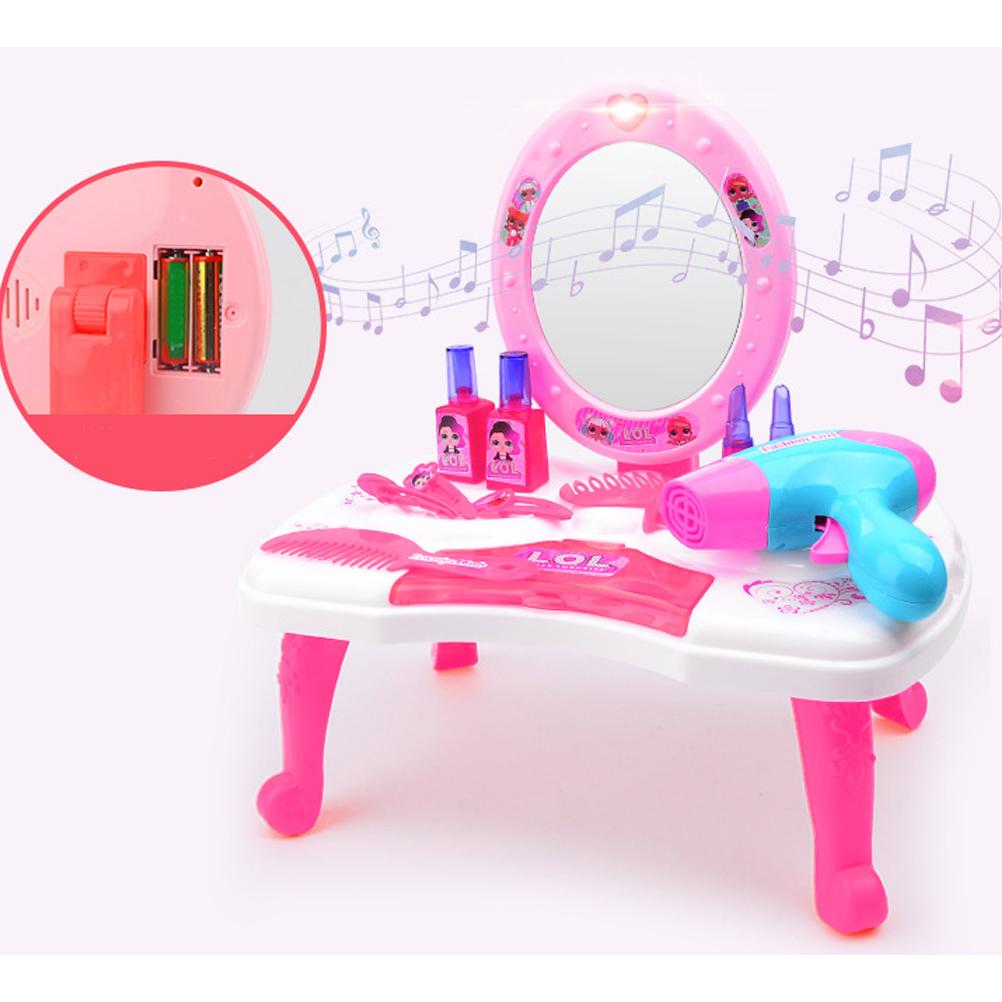Random Color Children Pretend Play Dressing Table Toy Pretend Kit Girl Pretend Play Cosmetics Playset For Children