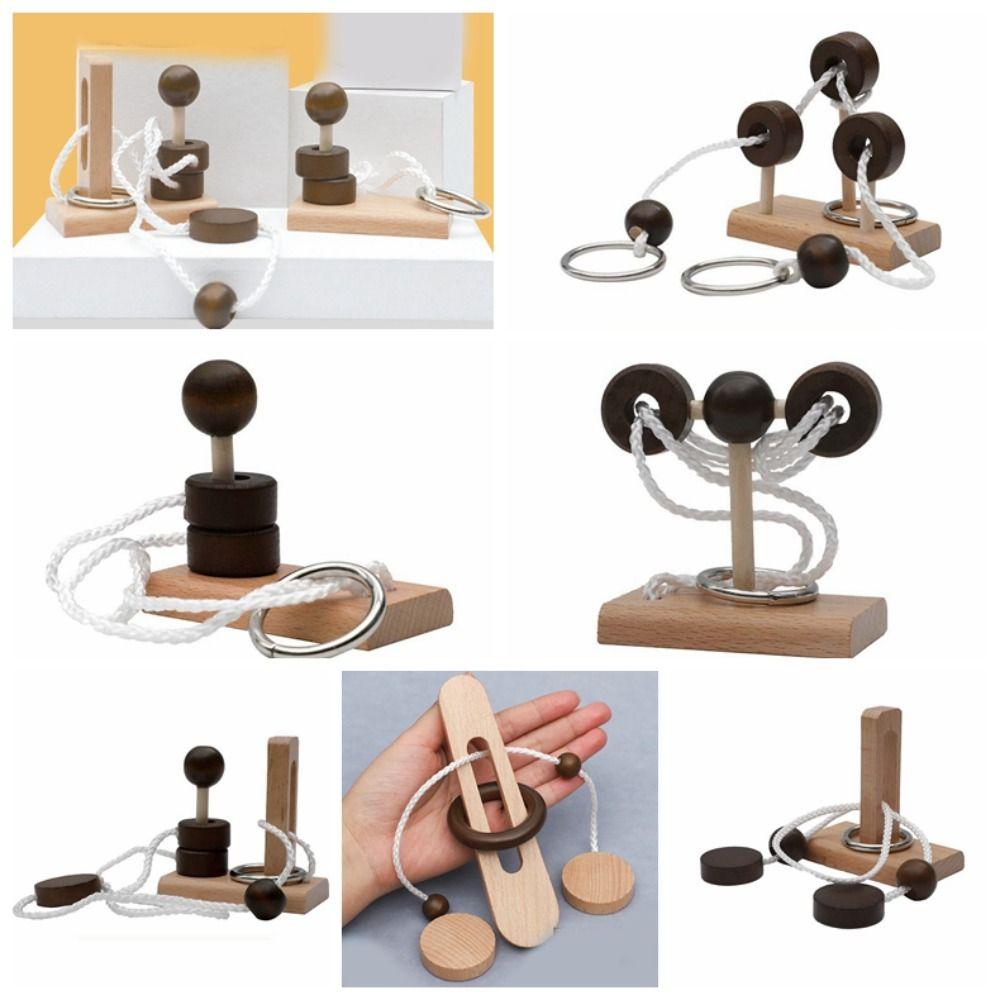 Brain Teaser Threading Rope Loop Puzzle 3D  Thinking Games   Gifts