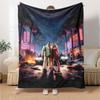 1pc Grand Theft Auto Soft Flannel Blanket with Designer Print A cozy blanket for all seasons, perfect for the couch, bed, office