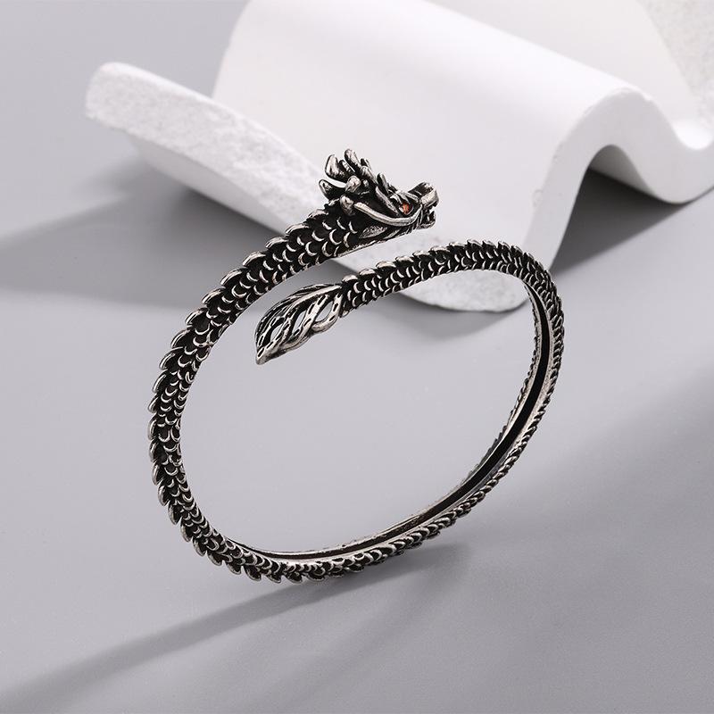 New Retro Creative Dragon Bangles Temperament 925 Silver Exquisite Personality Popular Opening Bracelets TYB305