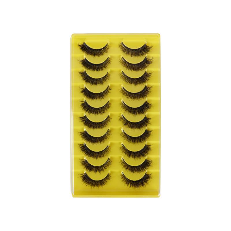 10 Pairs of 3D Fluffy Thick False Eyelashes - Natural Curling Style