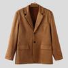 INCERUN Autumn Men Notched Lapel Long Sleeve Suede Blazer Casual Loose Coats
