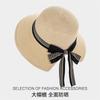 New spring and summer breathable bow crimped top hat seaside sunshade sunscreen UV protection camping sun hat