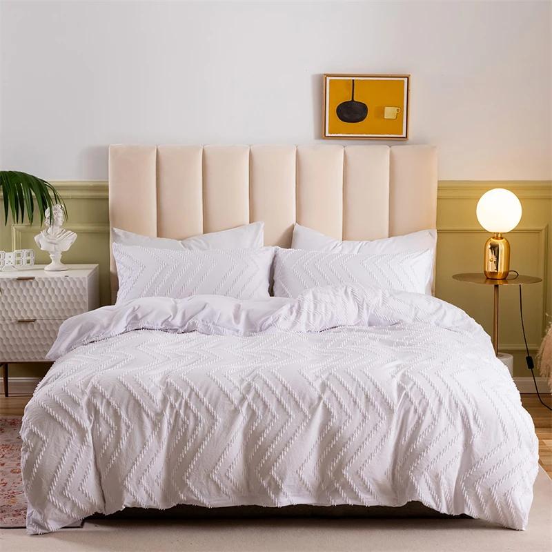 High-quality Ripple Cut Flowers Queen Duvet Cover Set Comfortable Wave Striped Bedding Set Single Double Bed Quilt Cover Sets