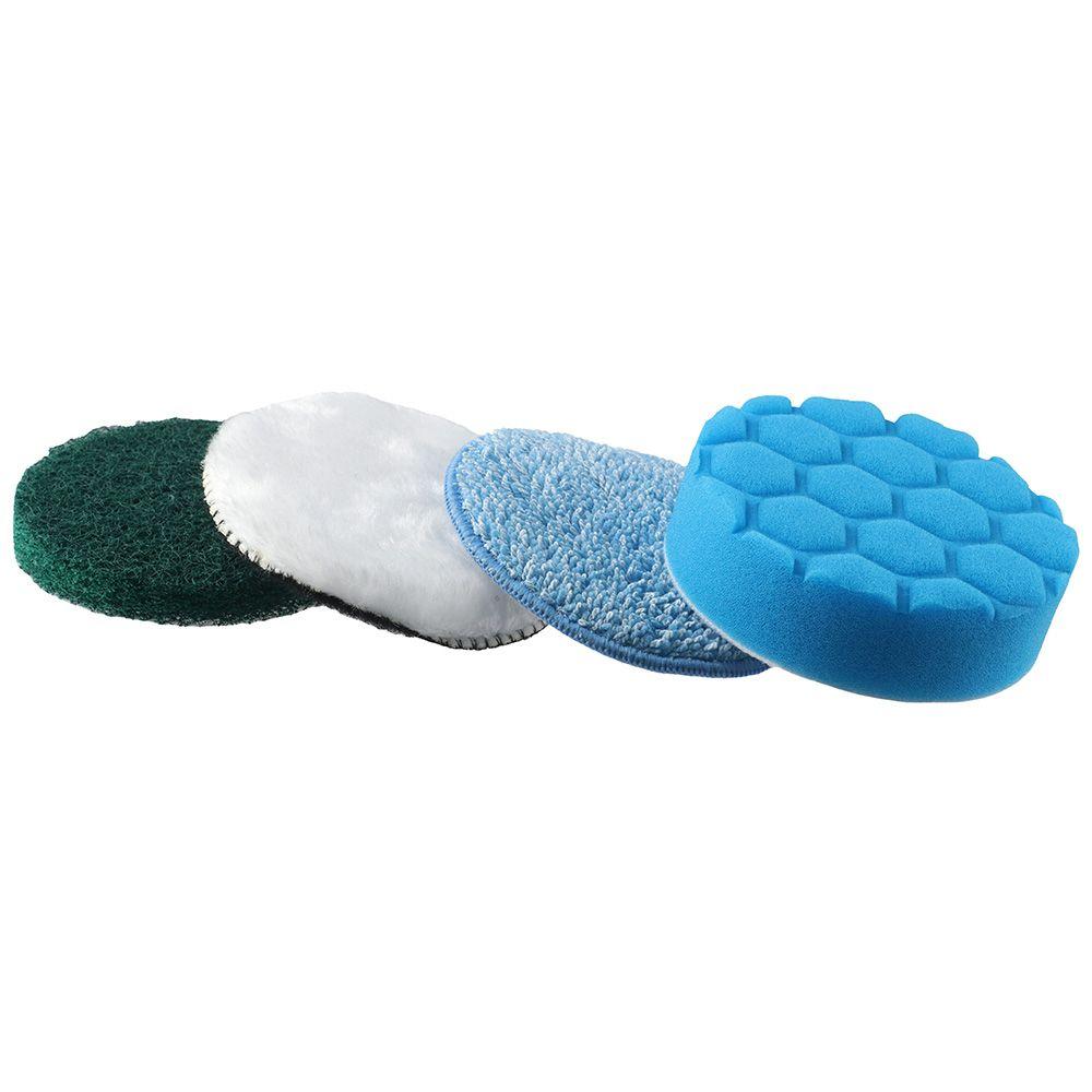 Washable Replacement Brush Head Reusable 4 PCS Cordless Cleaning Brush Reusable Scrub Pads Electric Spin Scrubber